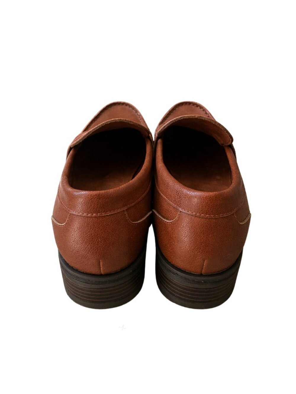 BC Footwear Roulette Vegan Leather Penny Loafers Brown Lug Sole Women's 8.5 - Picture 5 of 7